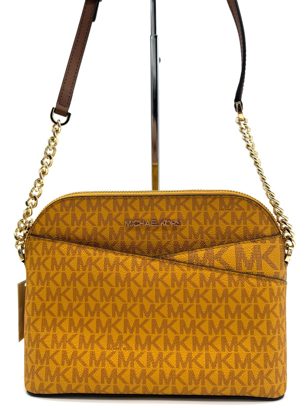 Michael Kors Medium Dome Jet Set Travel Xbody Bag - Marigold Multi